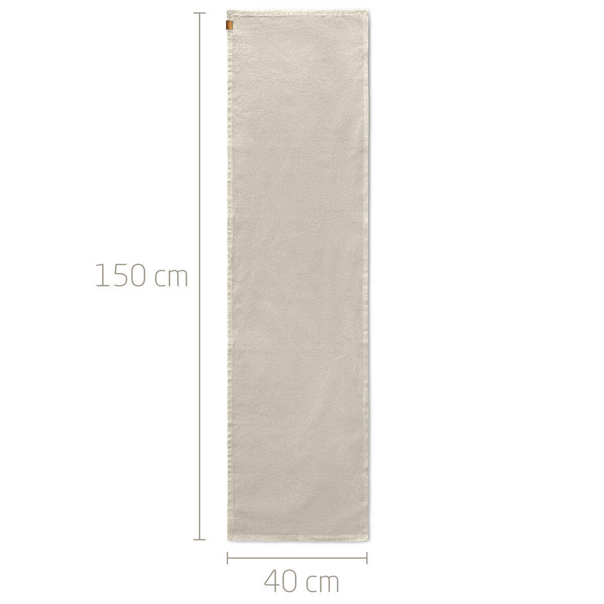 TISCHLÄUFER - Braun, Textil (150/40/1cm) - Miqio Design