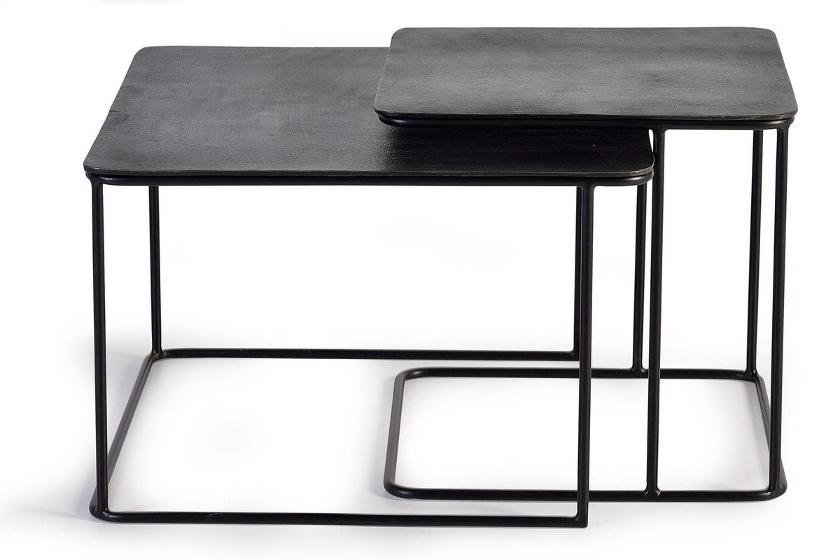 COUCHTISCH mit Bronzeplatte und Metallbeinen - Bronzefarben, Metall (62/62/41cm) - Giner y Colomer
