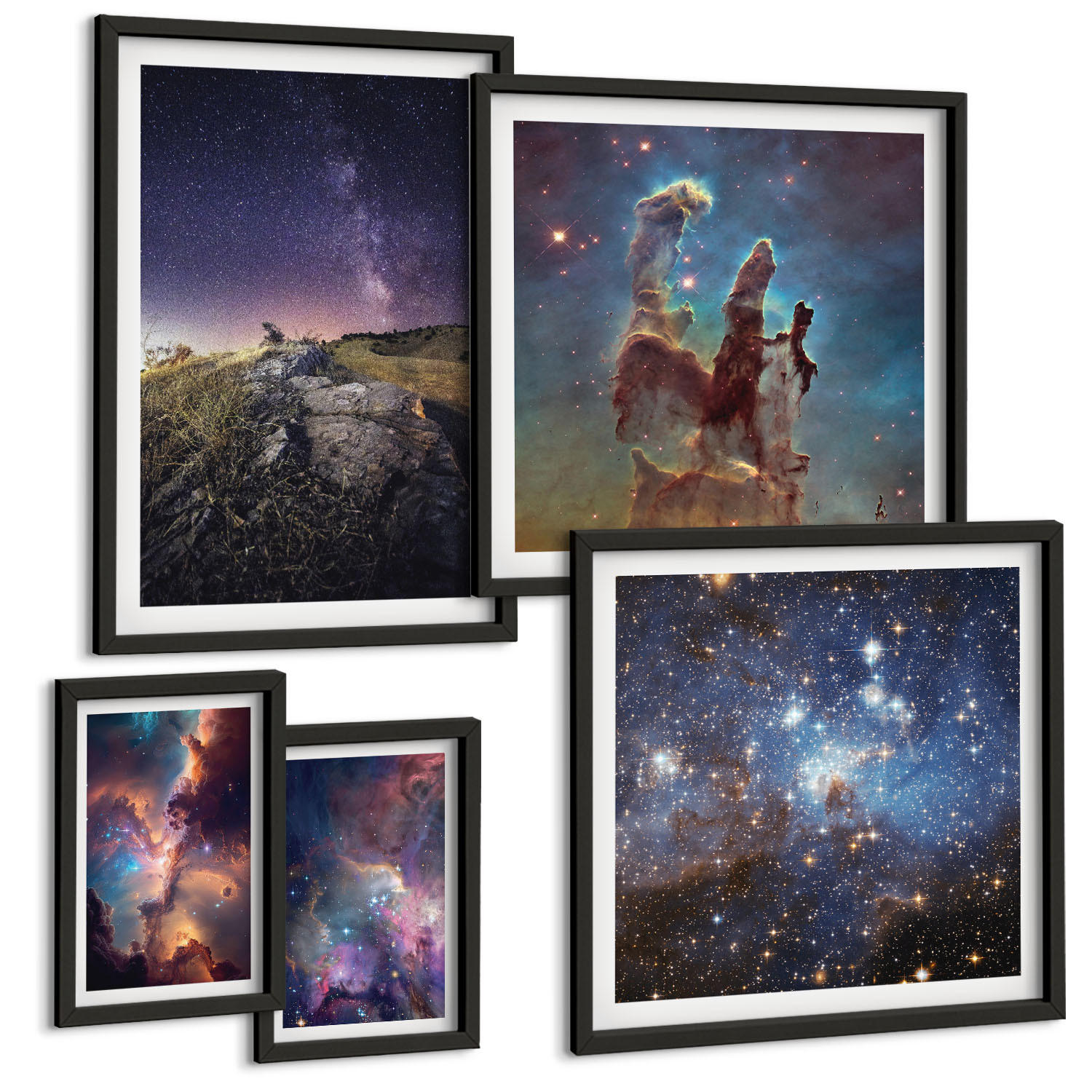Tulup Bilder Schwarz 40x60 cm