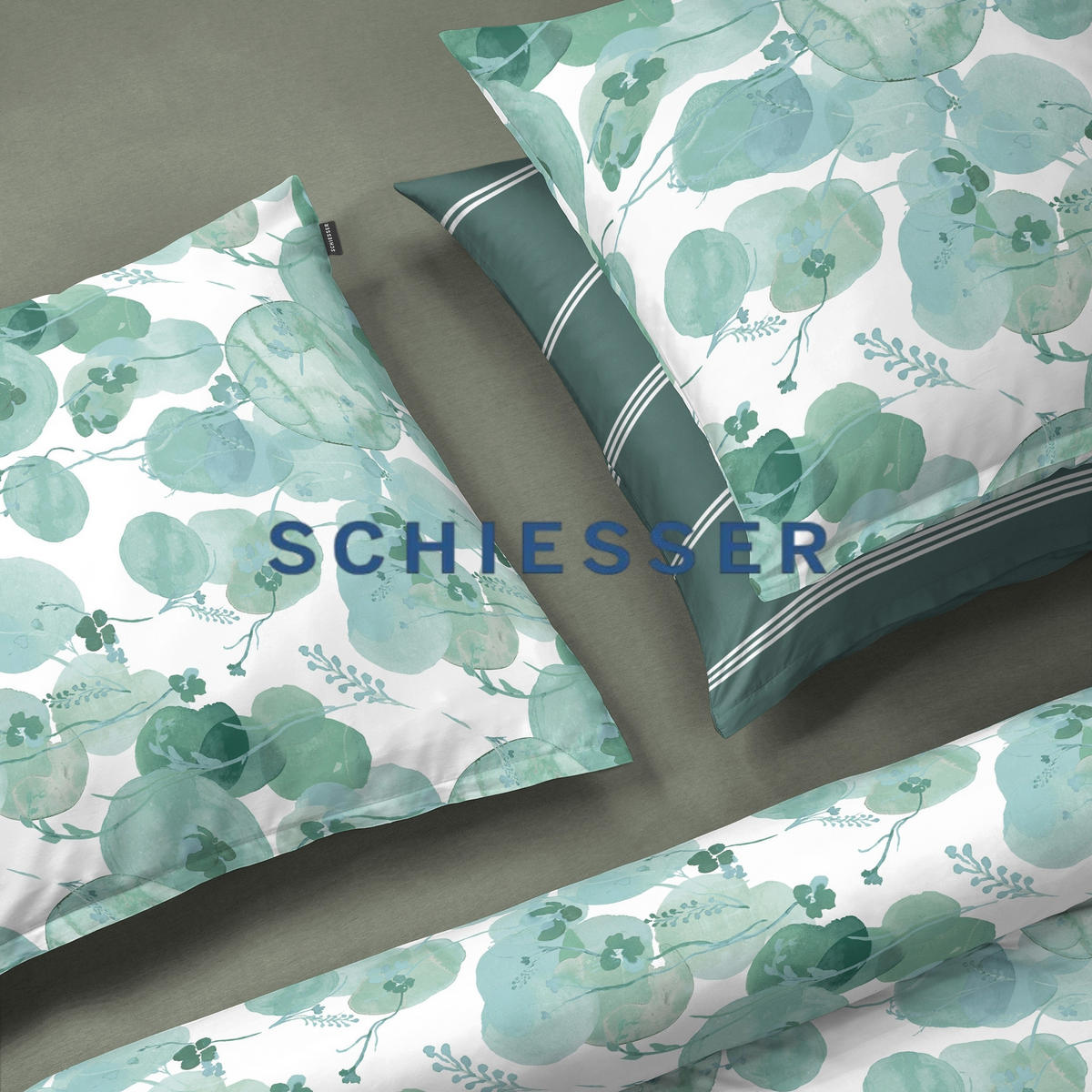 BETTWÄSCHESET Mia - Renforcé - 2-teilig - 135 x 200 cm - Mint - Mintgrün, Textil (135/200cm) - SCHIESSER