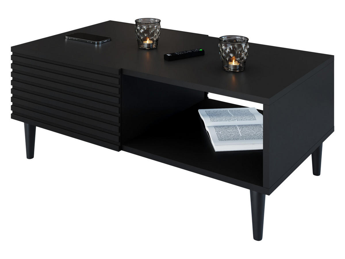 COUCHTISCH Nakomo - Schwarz, Holz/Holzwerkstoff (52/100/41cm) - MIRJAN24