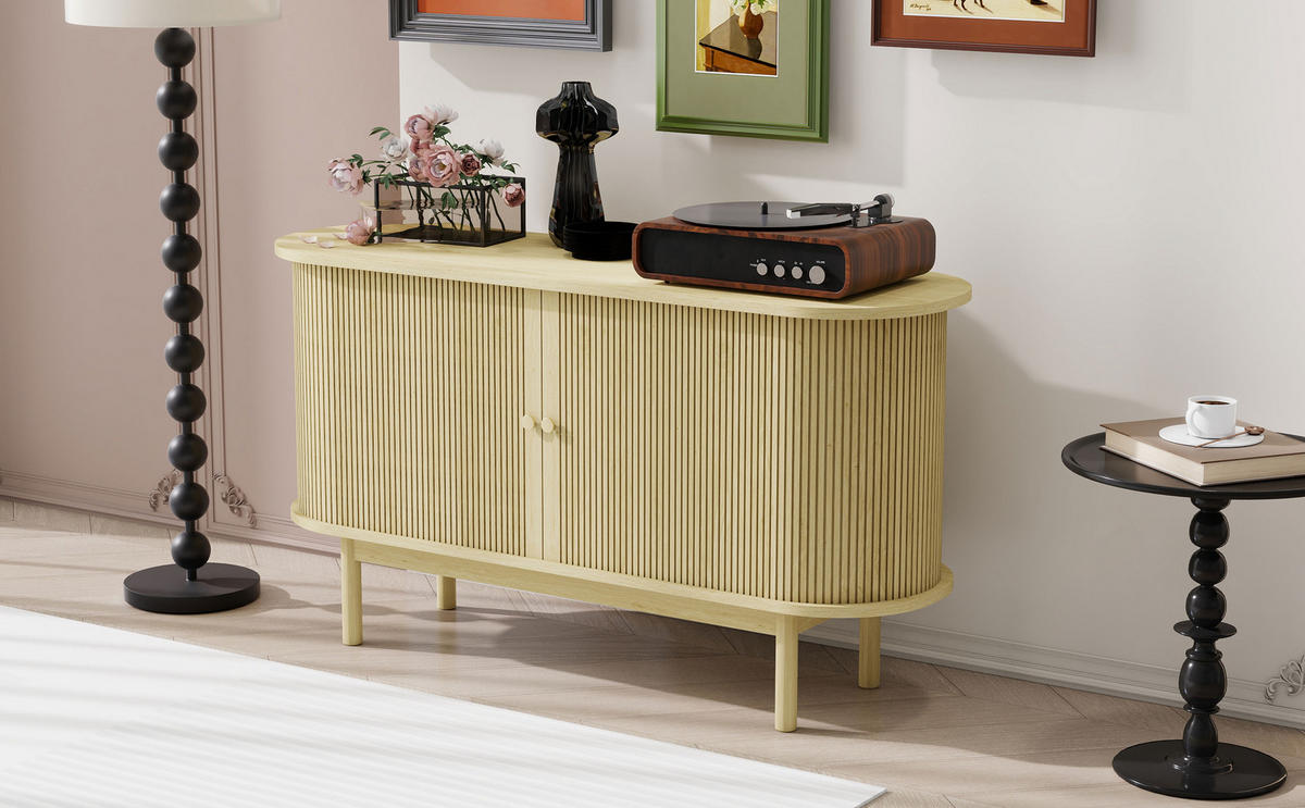 SIDEBOARD Holzoptik 138/43/75 cm - Hellbraun, Holzwerkstoff (43/75/138cm) - Urban Meuble