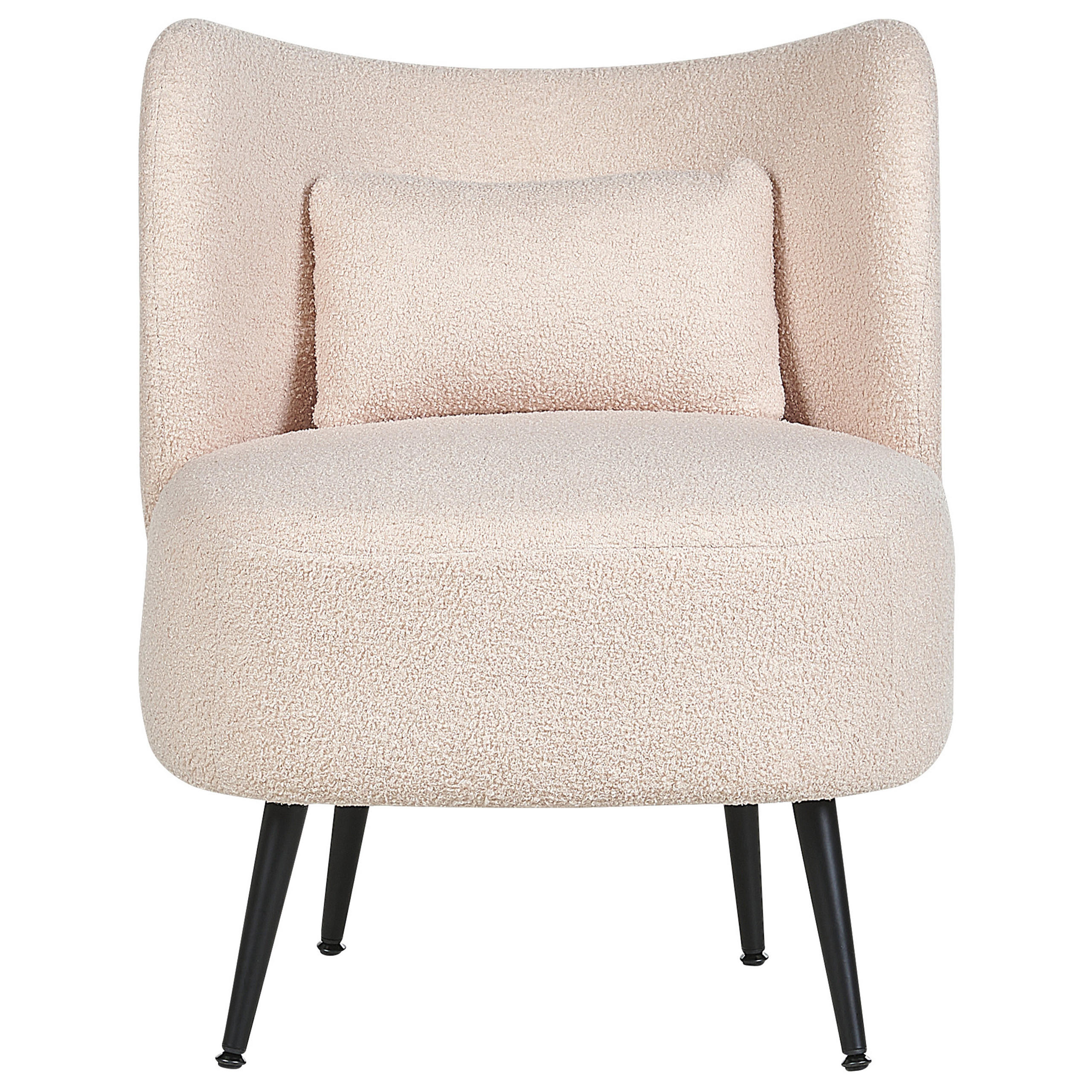 SESSEL BOUCLE Beige Otsby - Beige, Holz/Textil (60/76/55cm) - Beliani
