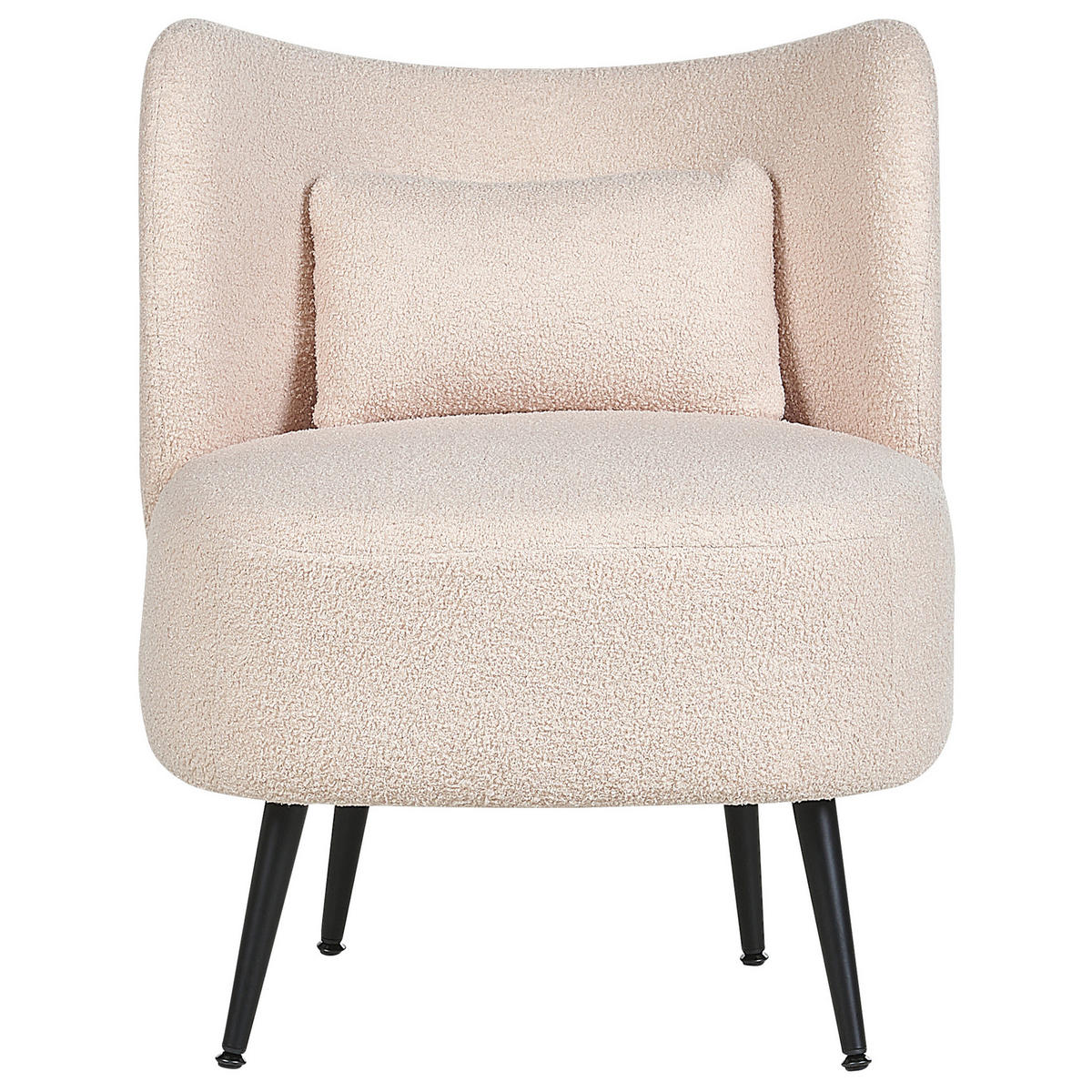 SESSEL BOUCLE Beige Otsby - Beige, Holz/Textil (60/76/55cm) - Beliani
