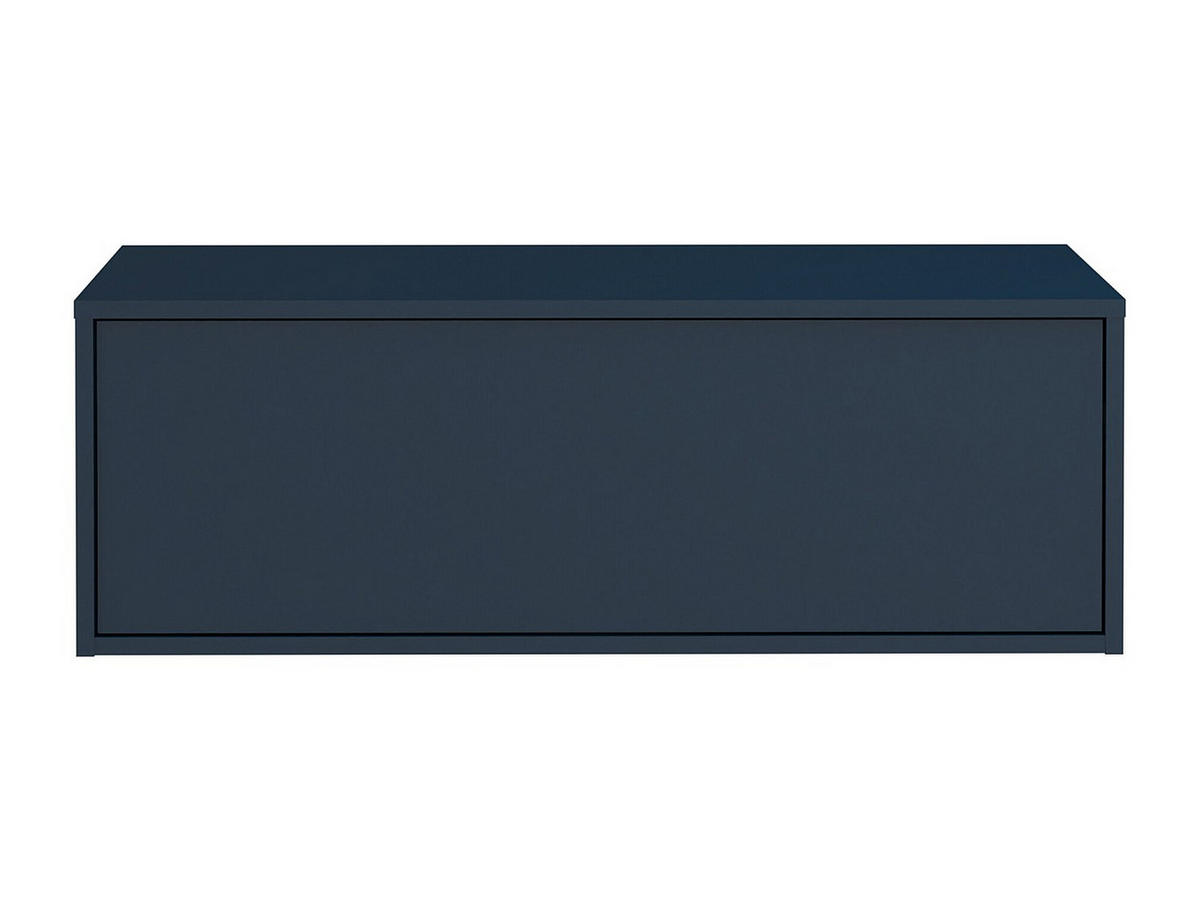 WASCHBECKENUNTERSCHRANK - 94cm x 47cm - Holzspan - marineblau - TEANA - Blau, Holz (94/32/47cm) - Vente-Unique