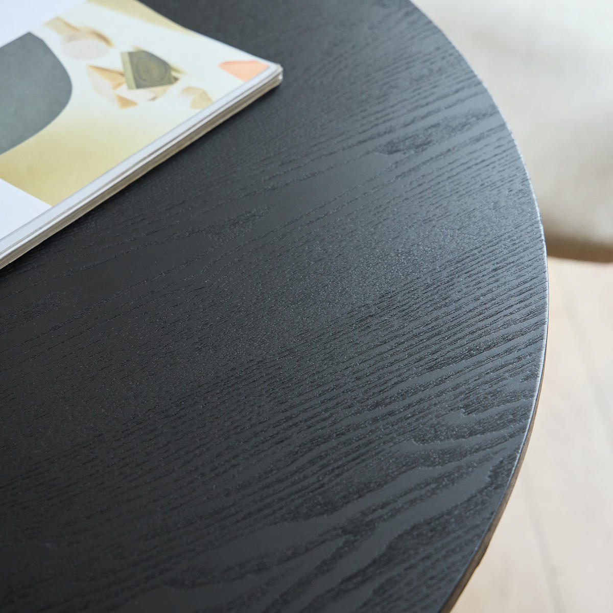 ESSTISCH Rund Schwarz 120 x 120 x 75 (cm) - Braun, Holz (120/120/78cm) - Nordlys