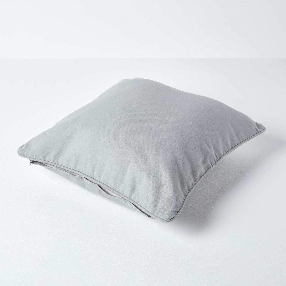 KISSENHÜLLE grau 60/60 cm, 100% Baumwolle - Grau, Textil (60/60cm) - Homescapes