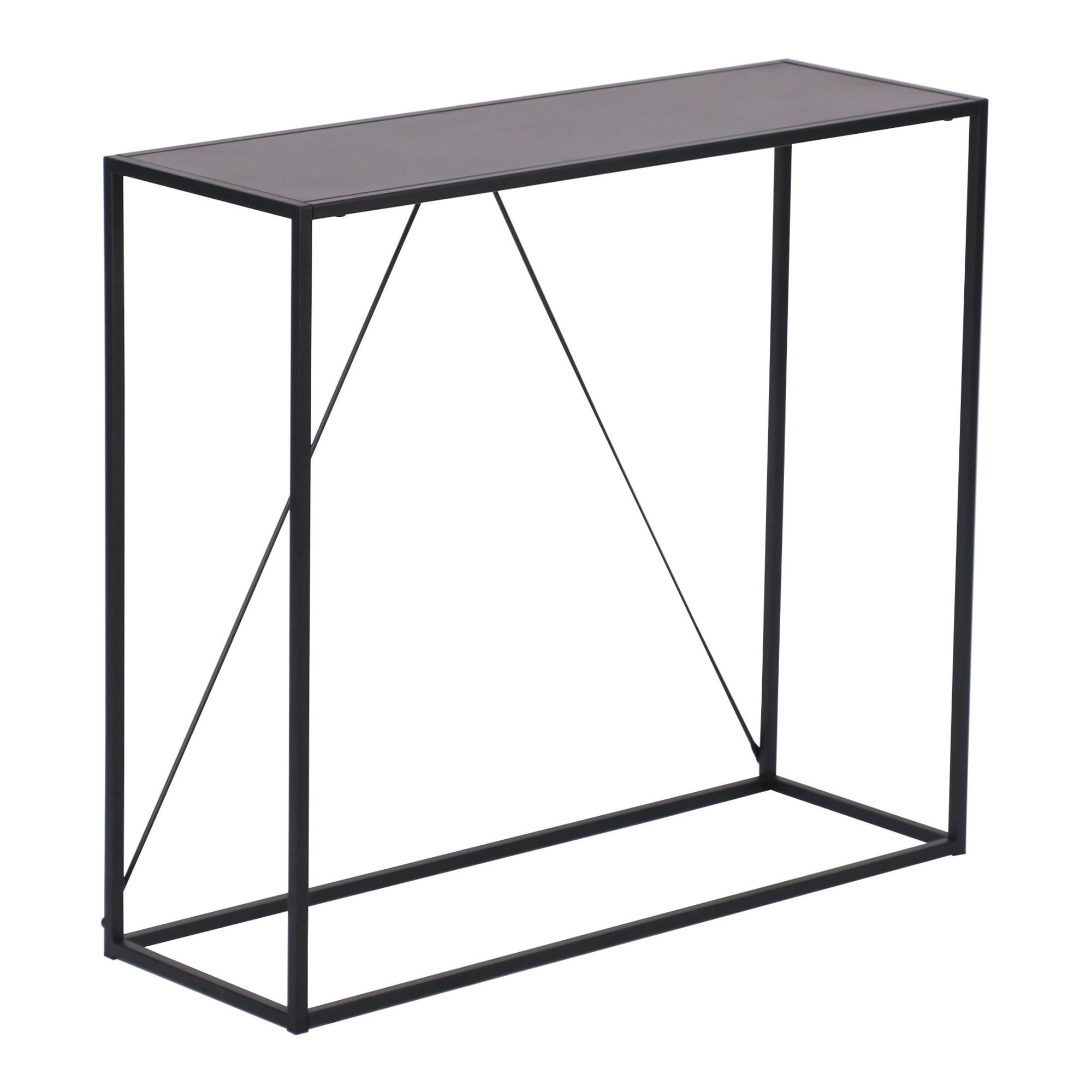 KONSOLENTISCH Austevoll - Schwarz, Metall (30/90/80cm)
