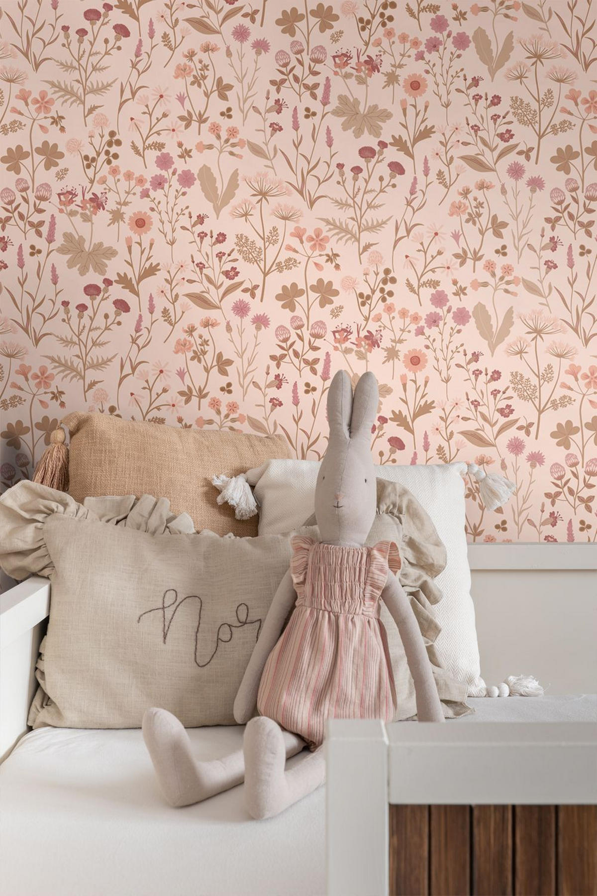 TAPETE Feldblumen 50 x 900 cm - Pink, Papier (50/900cm) - ESTAhome