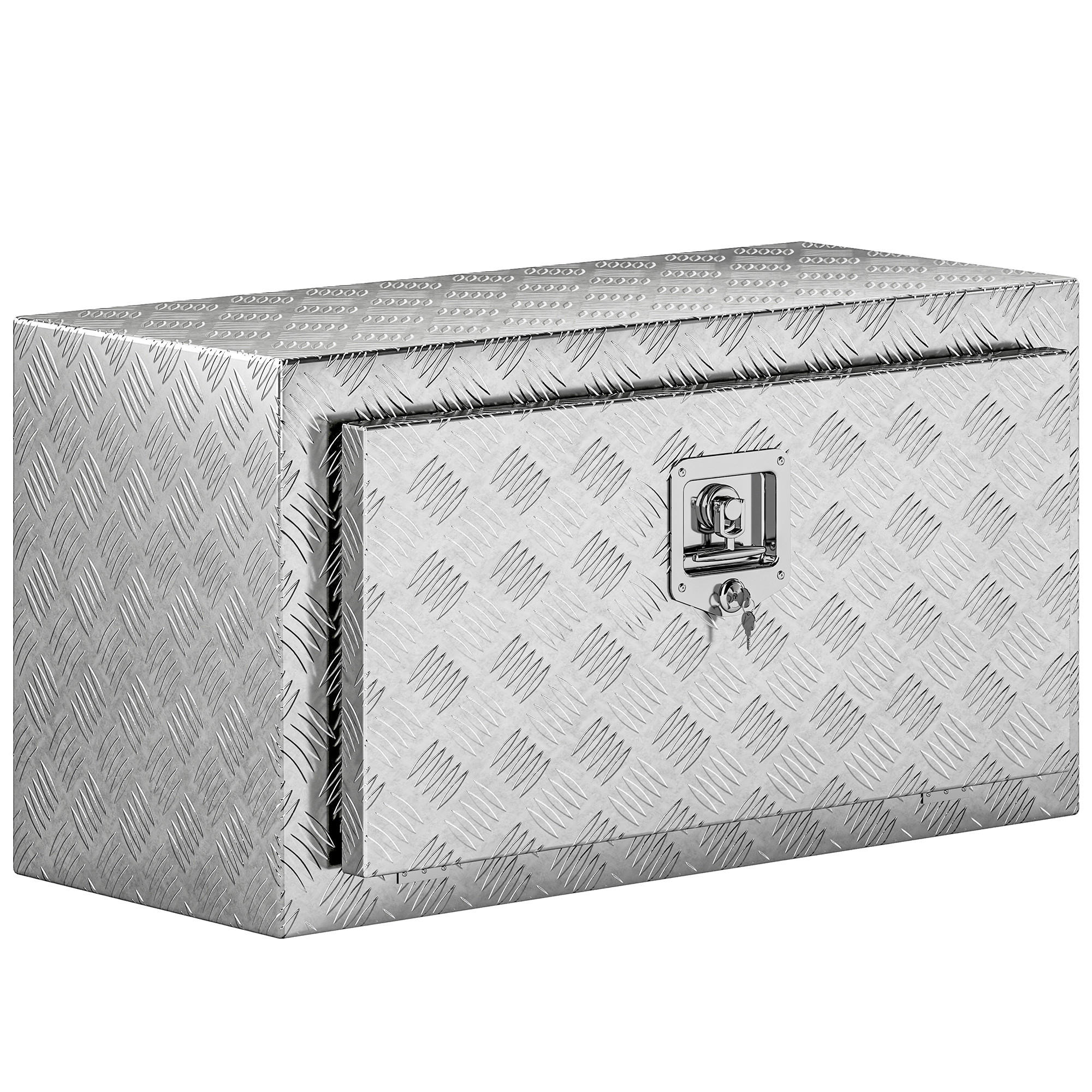 WERKZEUGKASTEN, 96-Liter-Alu-Kasten mit Schloss, 76,2 x 35,5 x 40,6 cm, Silber - Multicolor, Kunststoff (35.5/40.6/76.2cm) - FORIOUS