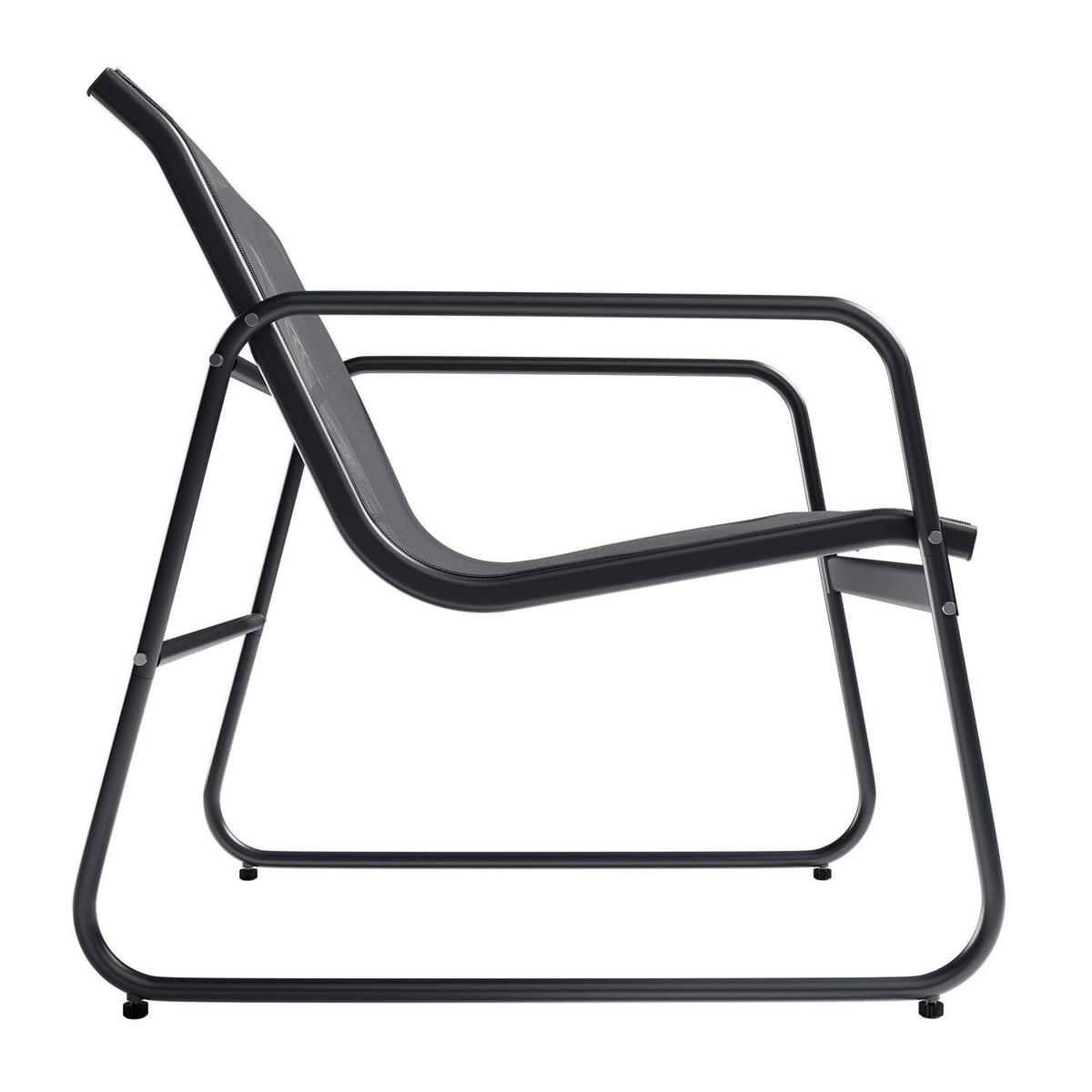 GARTENMÖBELSET Genua 4-tlg. Anthrazit - Anthrazit, Metall - Juskys