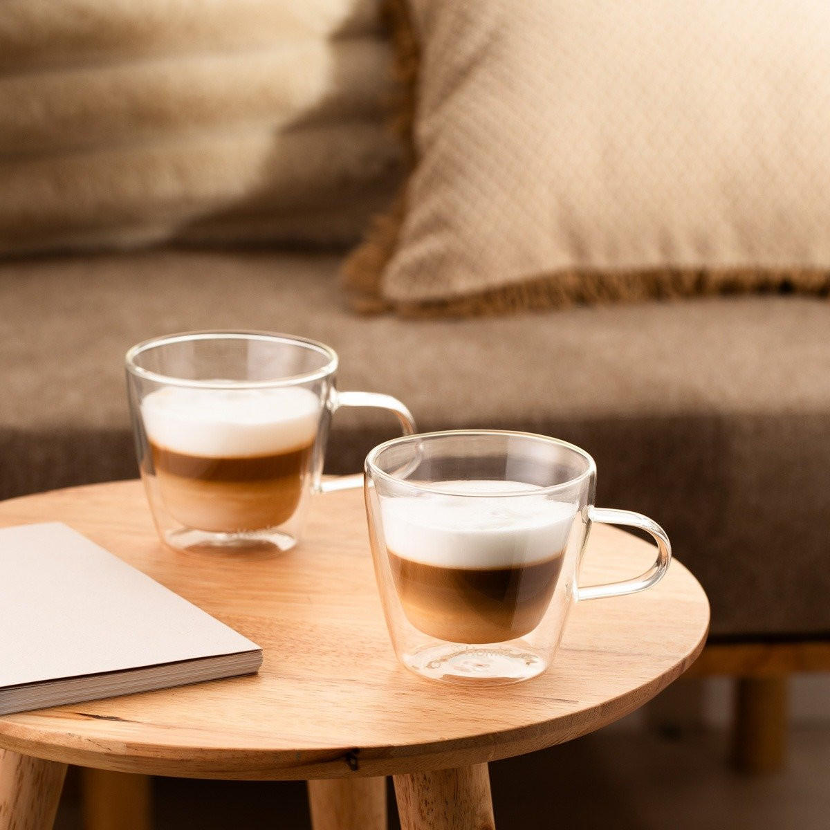 KAFFEEGLAS Cembra 0,28 l 2er-Set - Transparent, Glas (0.28L) - Homla