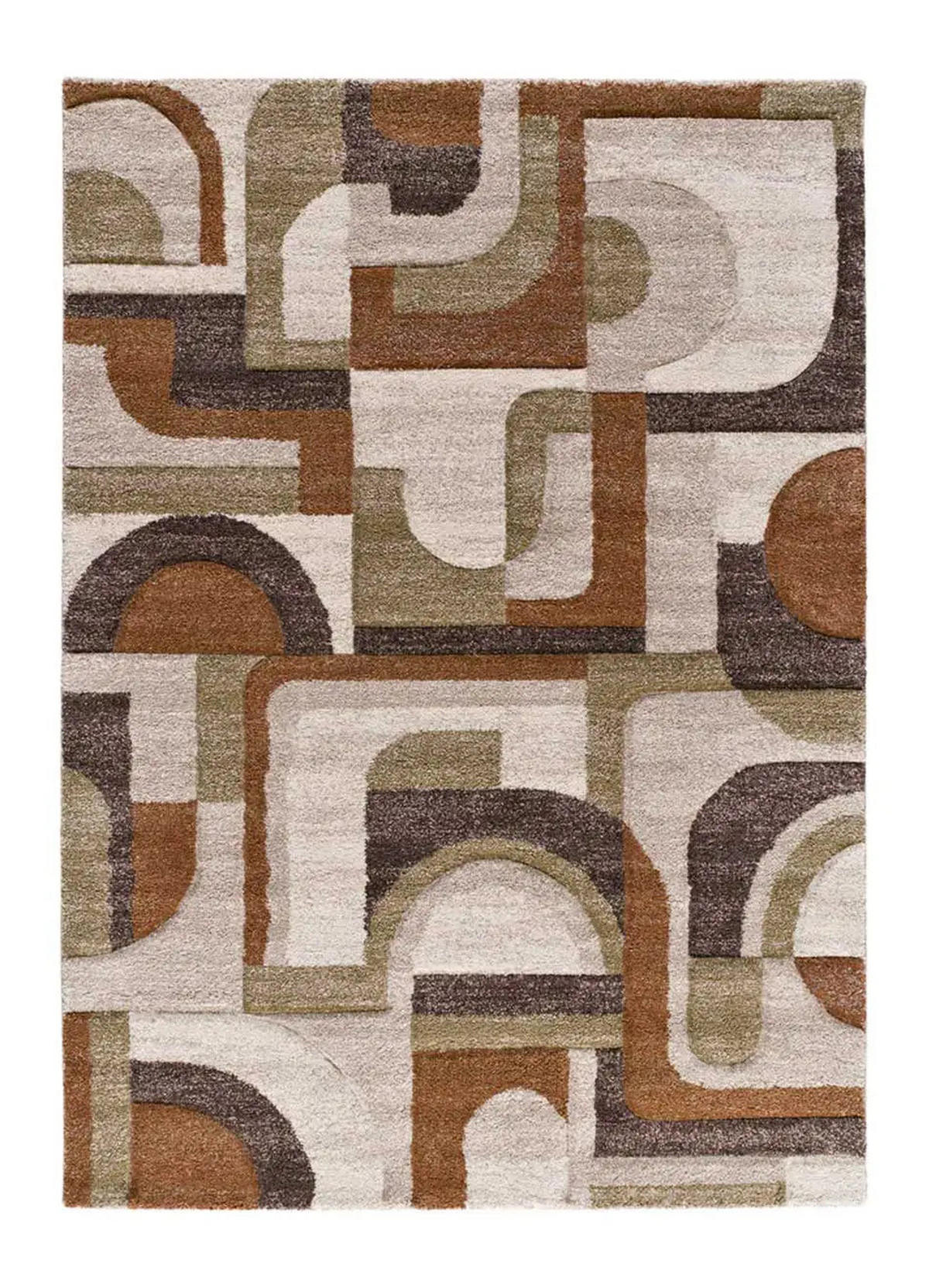 HOCHFLORTEPPICH Beige / Braun Teva 133/190 cm - Braun, Textil (133/190cm) - Atticgo