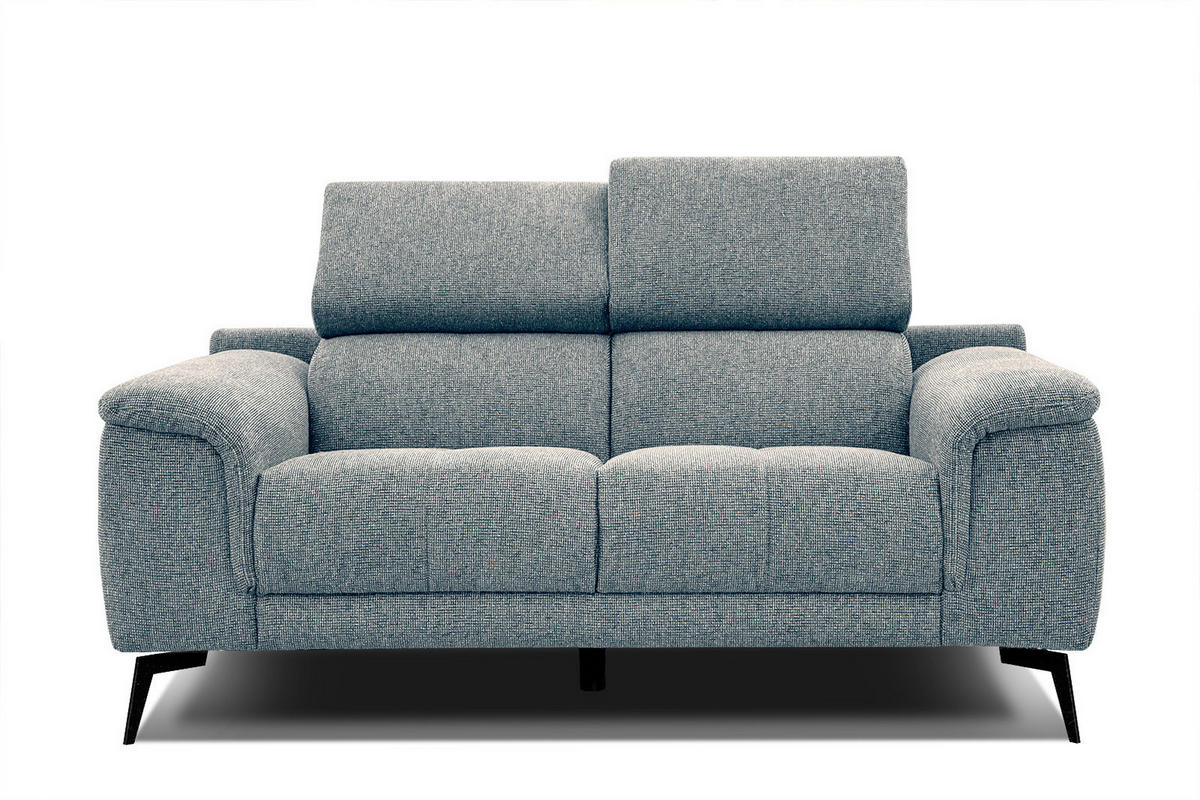 SOFA FIERO 2-Sitzer, mintgrün - Schwarz/Mintgrün, Holzwerkstoff/Textil (170/82/103cm) - Courtois Laville