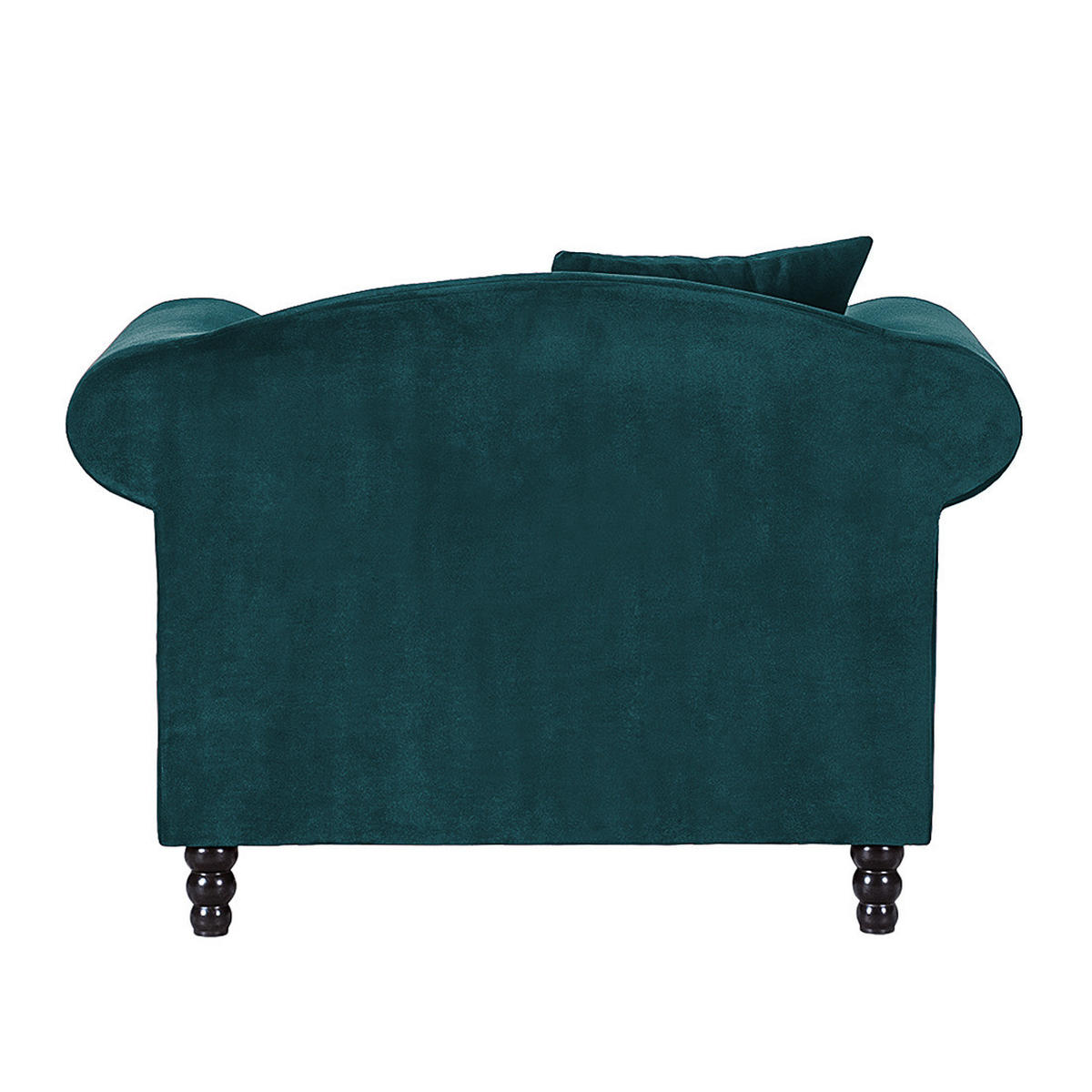 SESSEL - Samt - Petrol/Schwarz, Buchenholz/Textil (120/84/79cm) - home24