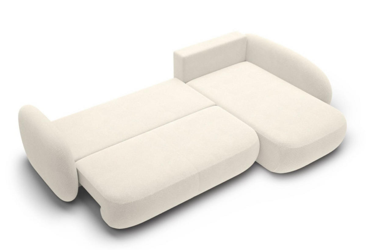 ECKSOFA Creme OLIVIO II Ausziehbar Rechts - Creme/Weiß, Textil (190/289cm) - Sepro Meble