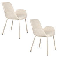 ESSZIMMERSTUHL Brit Beige - 2 er Set - Beige, Textil (59/79/62cm) - Zuiver