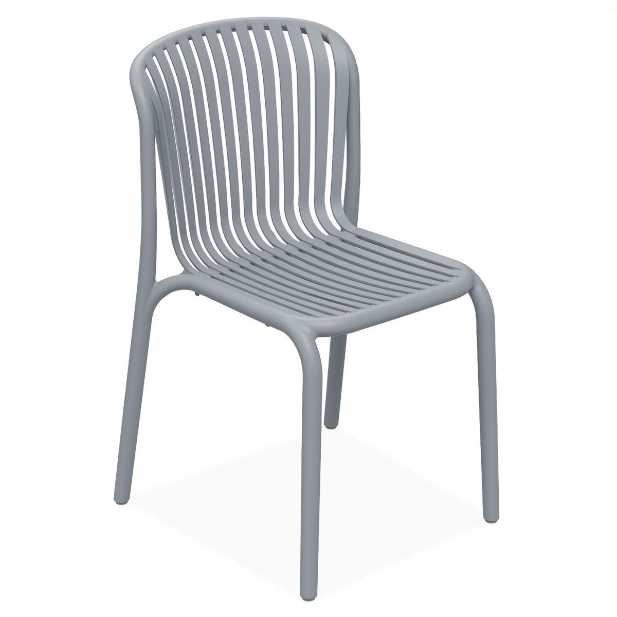 GARTENSTUHL FICCARI 2-er Set, Grau - Grau, Kunststoff (52/82.5/53cm) - KONSIMO®