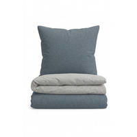 BETTWÄSCHE-GARNITUR Jersey UNI titanium, 155x220 cm + 80x80 cm - Titanfarben, Textil (155/220cm) - Castell