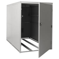 2ER-FAHRRADGARAGE L56C rechteckig Hellgrau - Hellgrau, Metall (113/160/209cm) - MCW