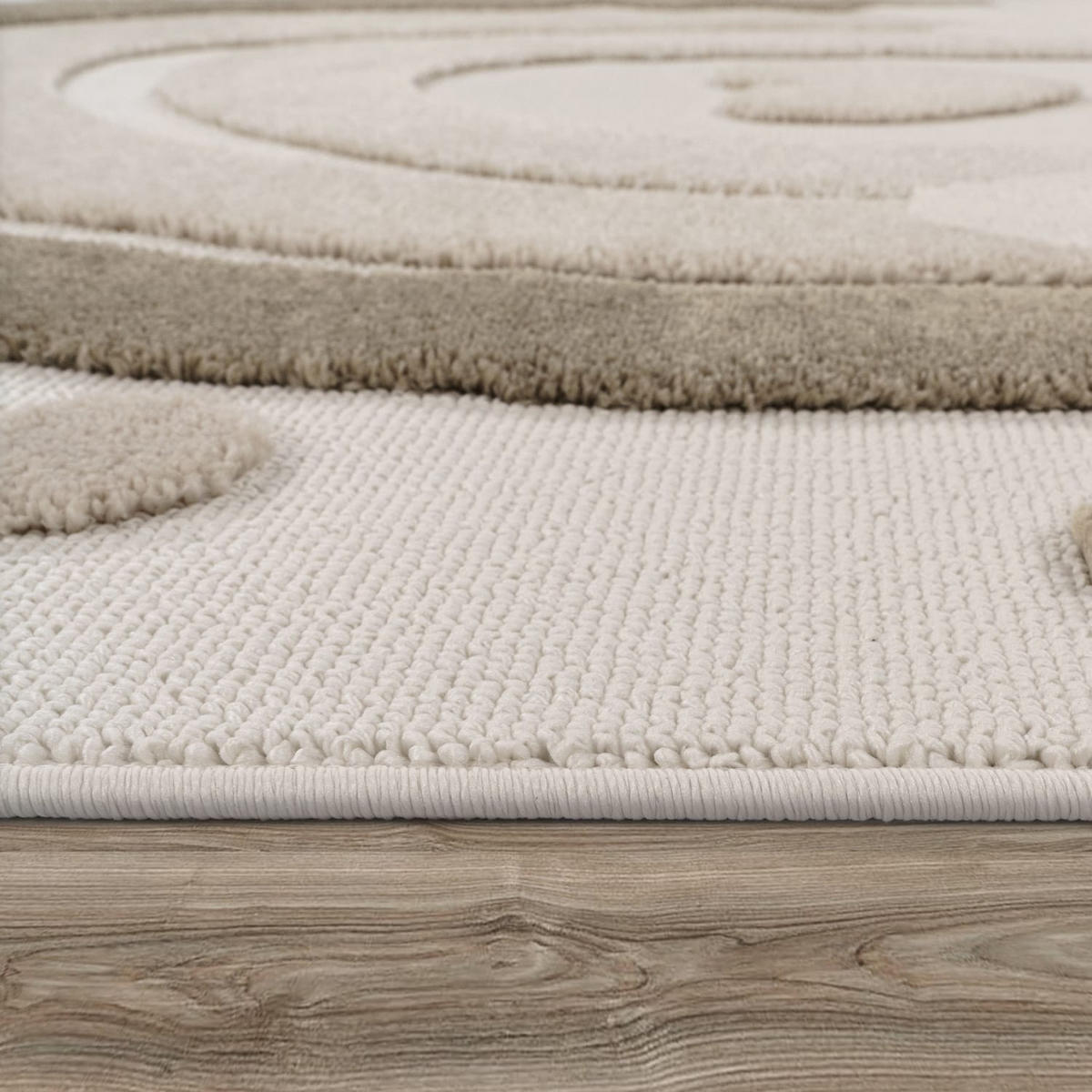 KINDERTEPPICH Regenbogen Kinderzimmer schmutzabweisend Sand Läufer 80x150 - Beige, Textil (80/150cm) - KADIMA DESIGN