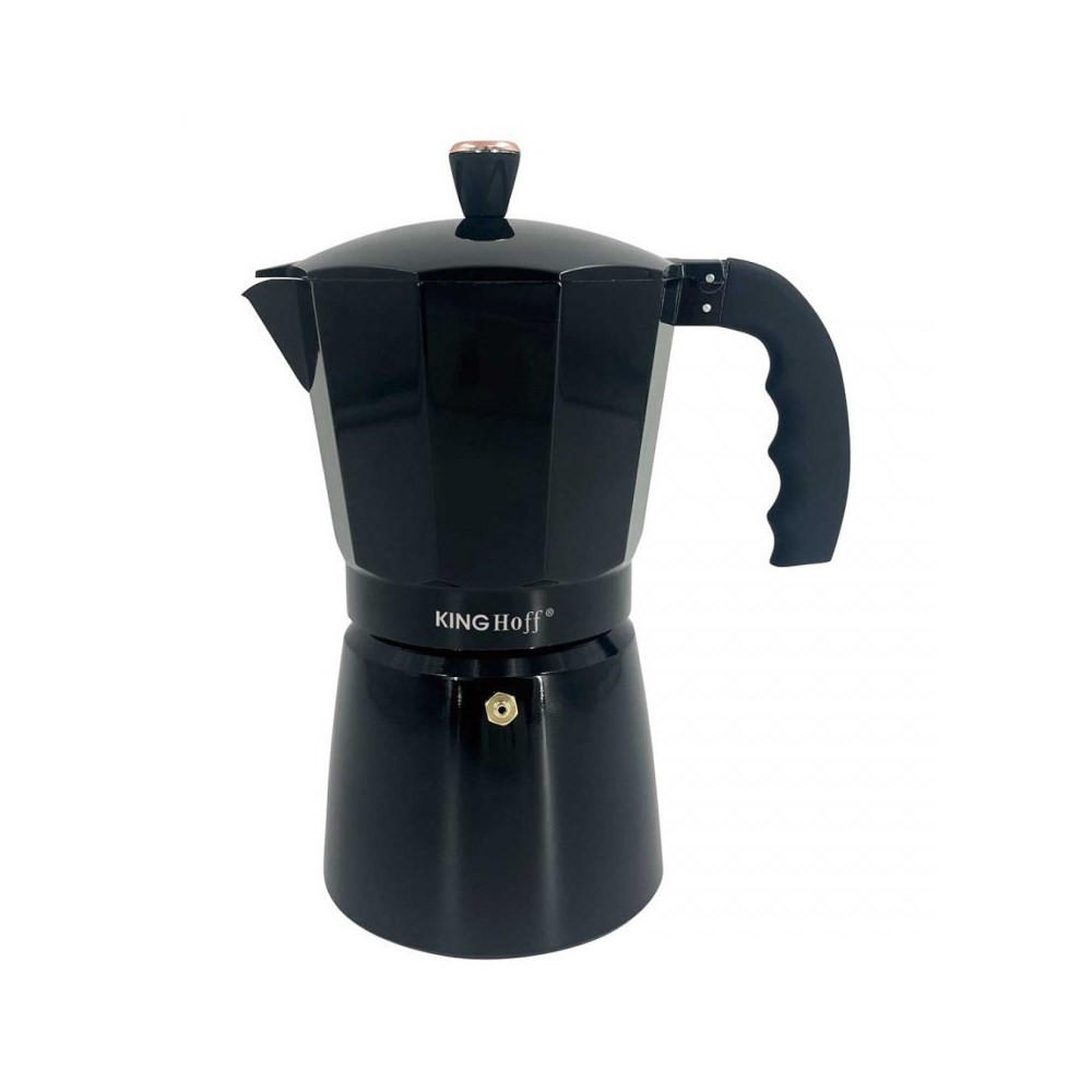 ESPRESSOKOCHER Schwarz 12.8/20.1/24.5 cm KH1885 - Schwarz, Metall (20.1/24.5/12.8cm) - Kinghoff 