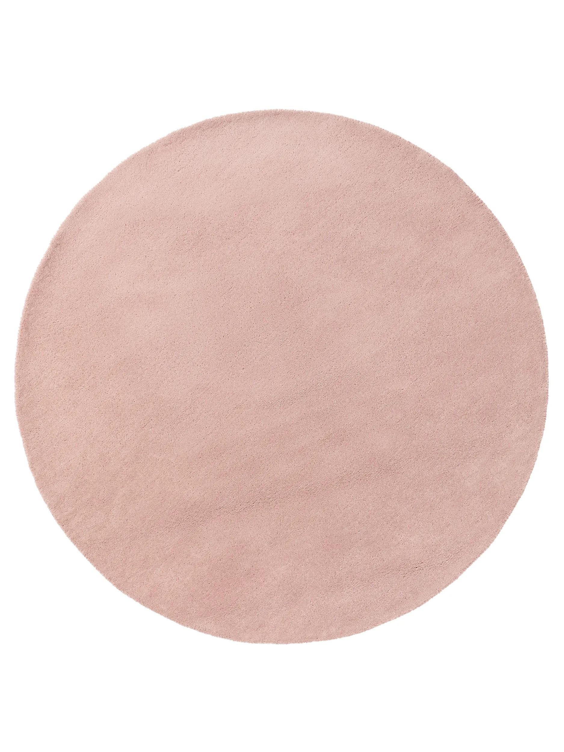 WOLLTEPPICH Bent Rosa ø 200 cm rund - Rosa, Textil (200/200cm) - benuta Nest