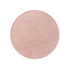 WOLLTEPPICH Bent Rosa ø 200 cm rund - Rosa, Textil (200/200cm) - benuta Nest