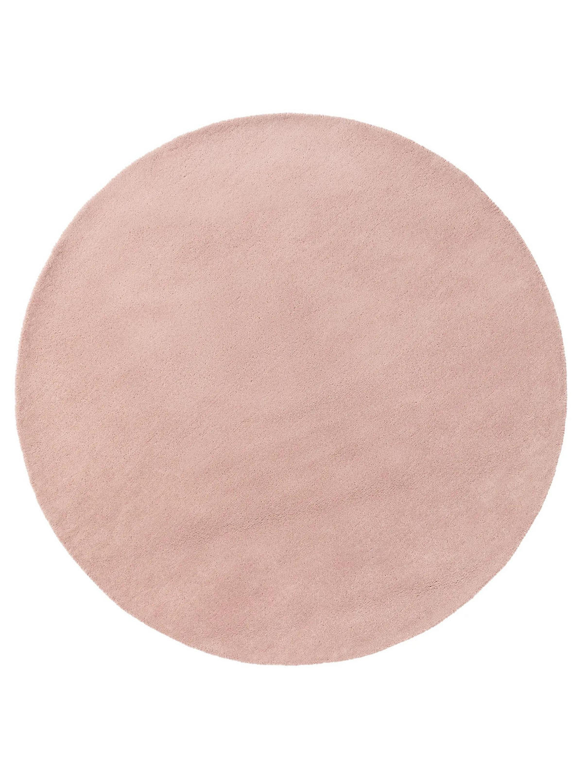 WOLLTEPPICH Bent Rosa ø 150 cm rund - Rosa, Textil (150/150cm) - benuta Nest