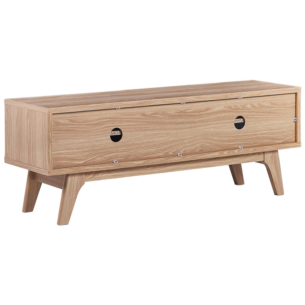 TV-MÖBEL Hellbraun, Weiß BUFFALO 35/117/44 cm - Hellbraun, Holzwerkstoff (117/44/35cm) - Beliani