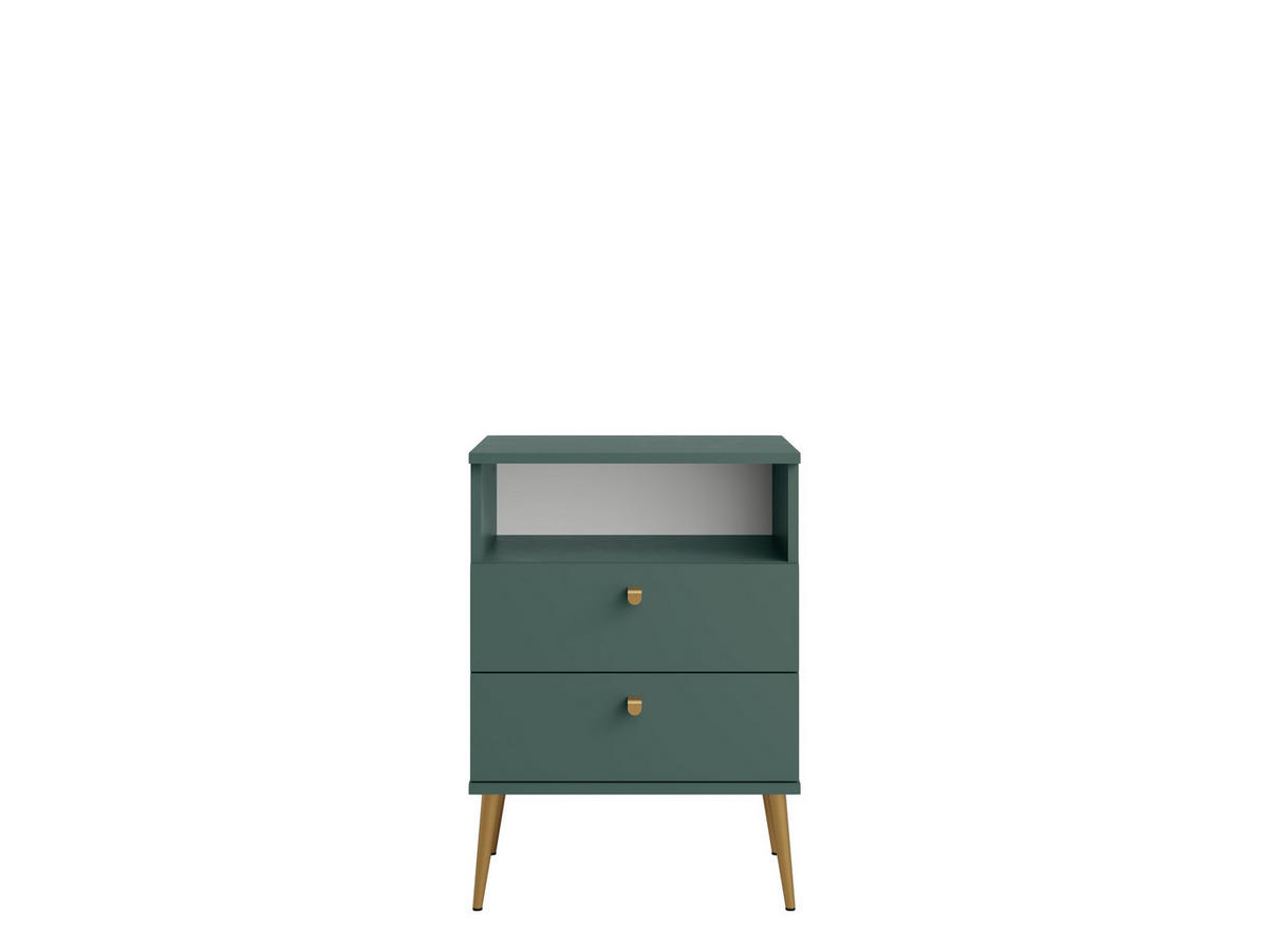 NACHTTISCH Grün 50/69,5/33,9 - Grün, Holzwerkstoff (50/70/34cm) - RAUMHIRSCH FURNITURE