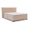 BOXBETT Lovetti II, Cord, H3 - Beige/Dunkelbraun, Holz/Kunststoff (200/200cm) - S-Style Möbel