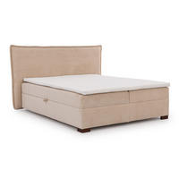 BOXBETT Lovetti II, Cord, H3 - Beige/Dunkelbraun, Holz/Kunststoff (200/160cm) - S-Style Möbel
