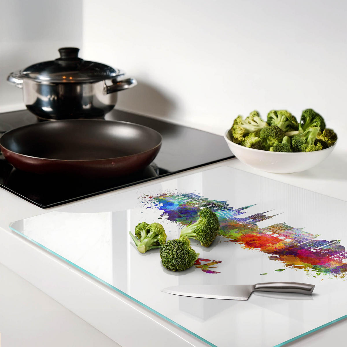 GLASPLATTE 60x52 cm Danzig - Multicolor, Glas (60/0.4/52cm) - TULUP