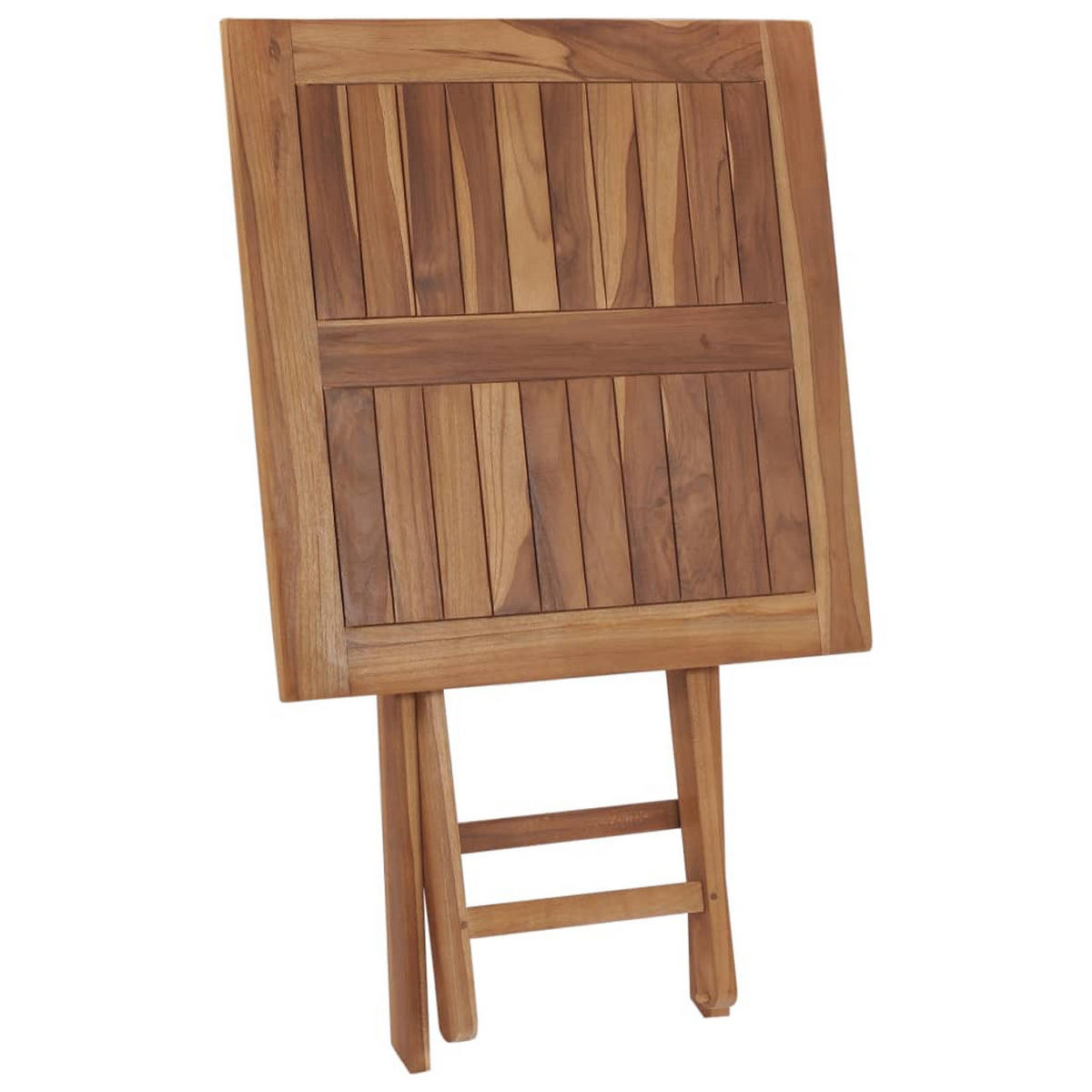 GARTENTISCH KLAPPBAR 60×60×75 CM TEAK MASSIVHOLZ - Braun, Holz (60/60/75cm) - vidaXL