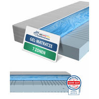 GELMATRATZE 200/200 cm H2 - 20cm Höhe & Toledo Bezug - Weiß, Textil (200/200cm) - AM Qualitätsmatratzen