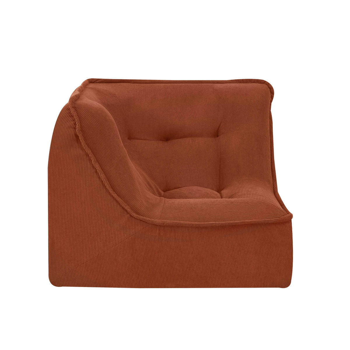 ECKSESSEL, Terrakotta - Rot, Textil (90/70/90cm) - Oviala