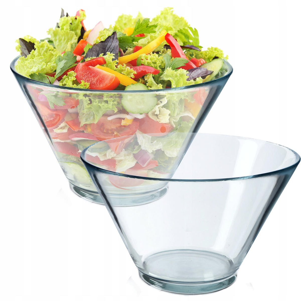 SALATSCHÜSSEL für Snacks, 17 cm, 1 Stück - Transparent, Glas (17cm) - KADAX