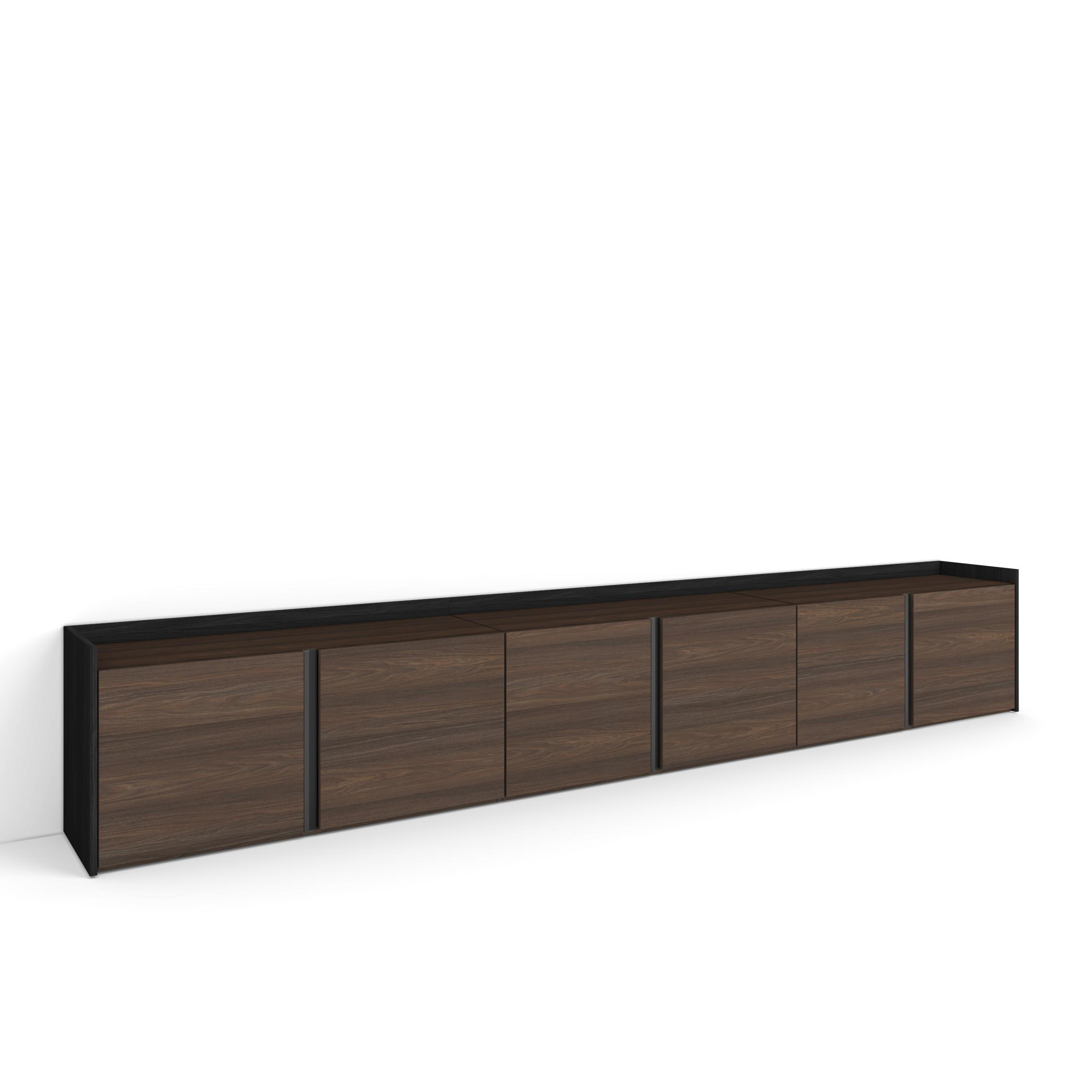 Skraut Home Lowboard, Dunkelbraun 309x50x35 cm
