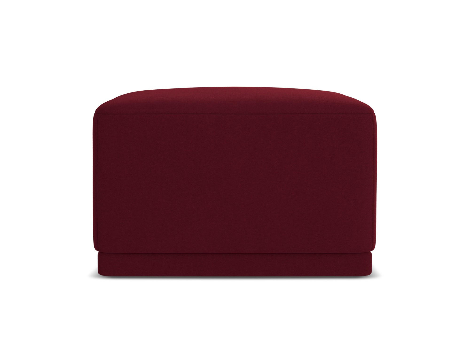 POUF Samt Stoff Rot - Bordeaux/Rot, Kunststoff/Textil (65/40/65cm) - Makamii