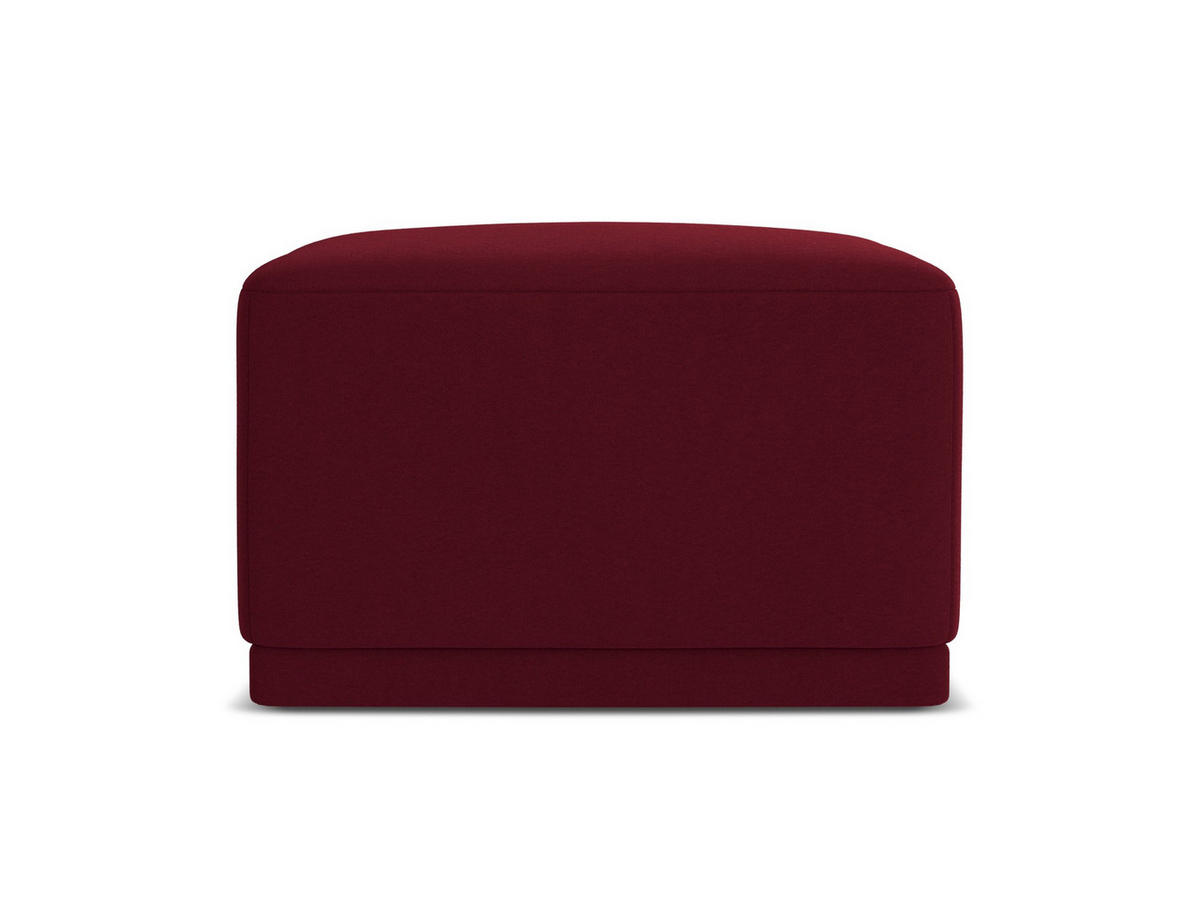 POUF Samt Stoff Rot - Bordeaux/Rot, Kunststoff/Textil (65/40/65cm) - Makamii