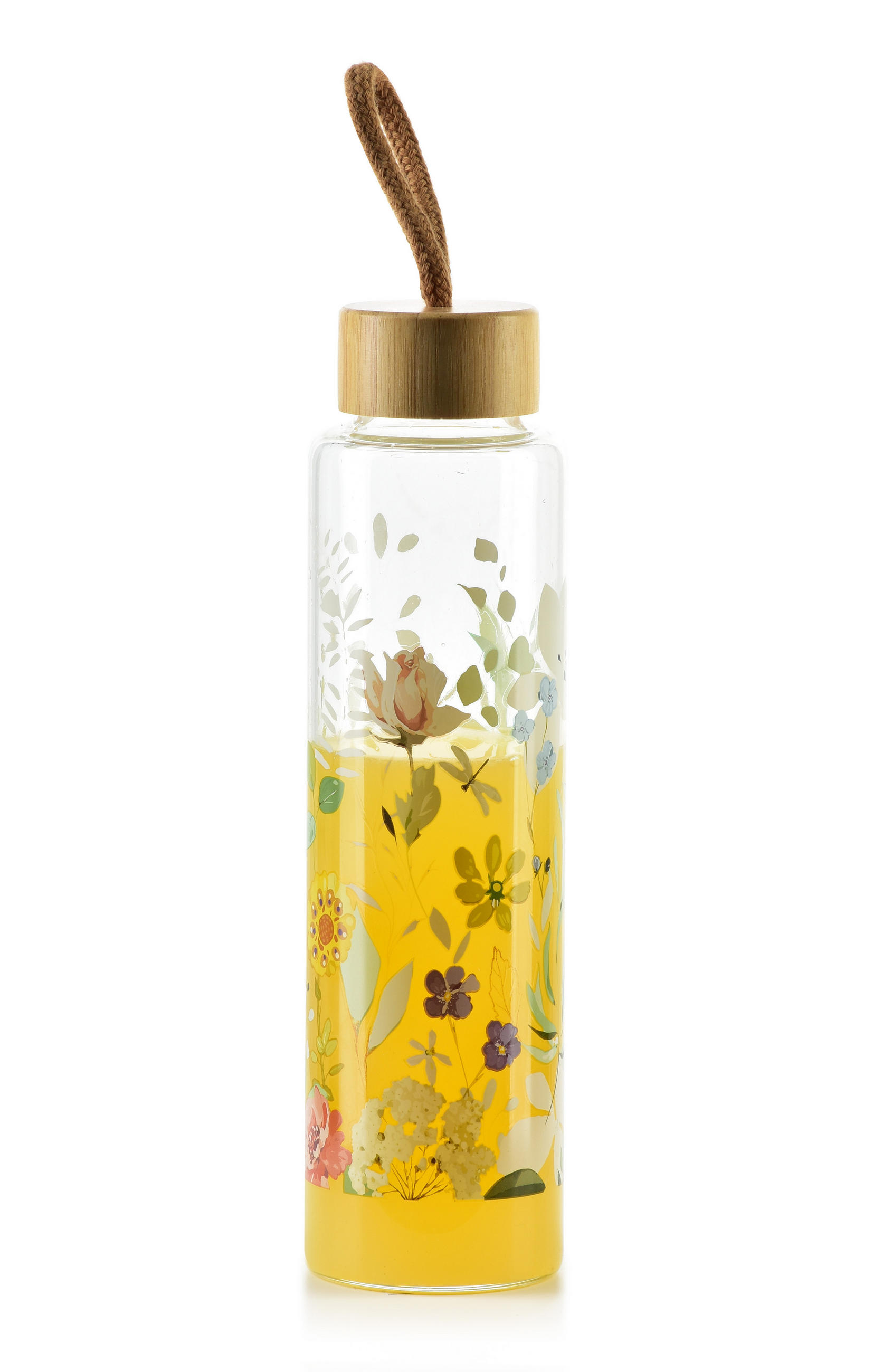 TRINKFLASCHE Hollie Grün 7/7/24 cm Glas - Hellgrün, Glas (0.6L) - Mondex
