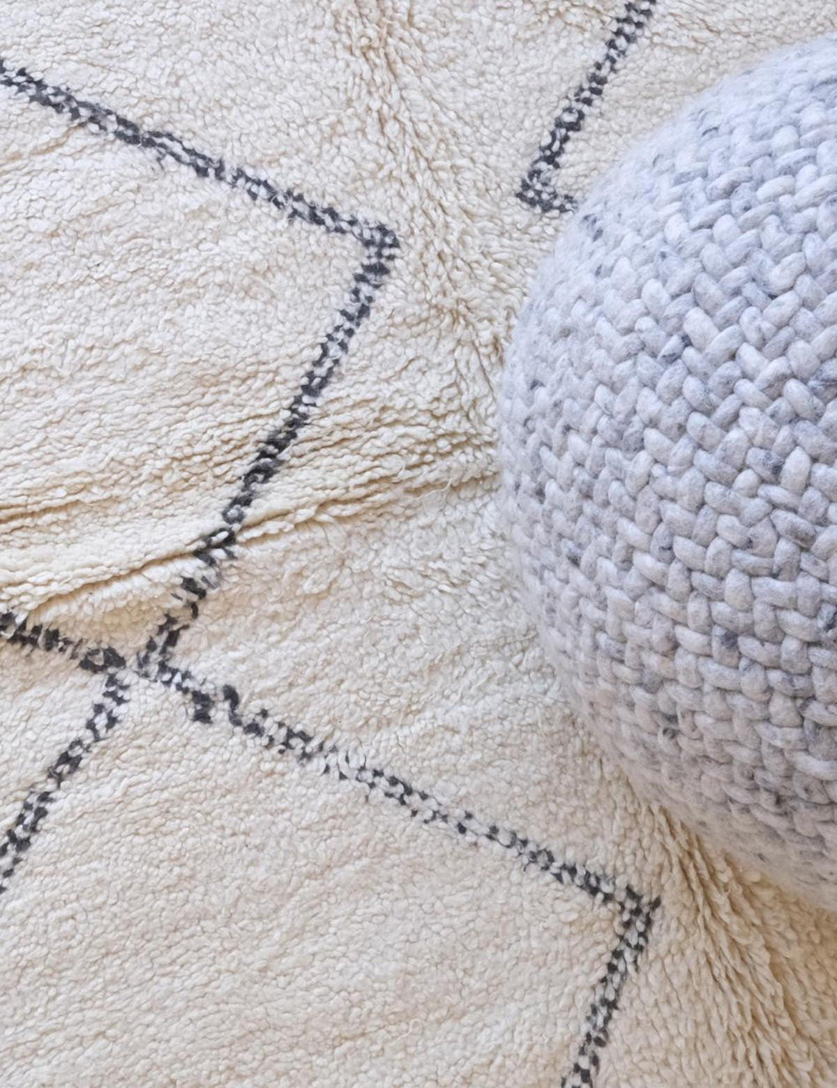 BERBERTEPPICH Wolle elegant 207x 283 cm - Weiß, Naturmaterialien (207/283cm) - AFK Living