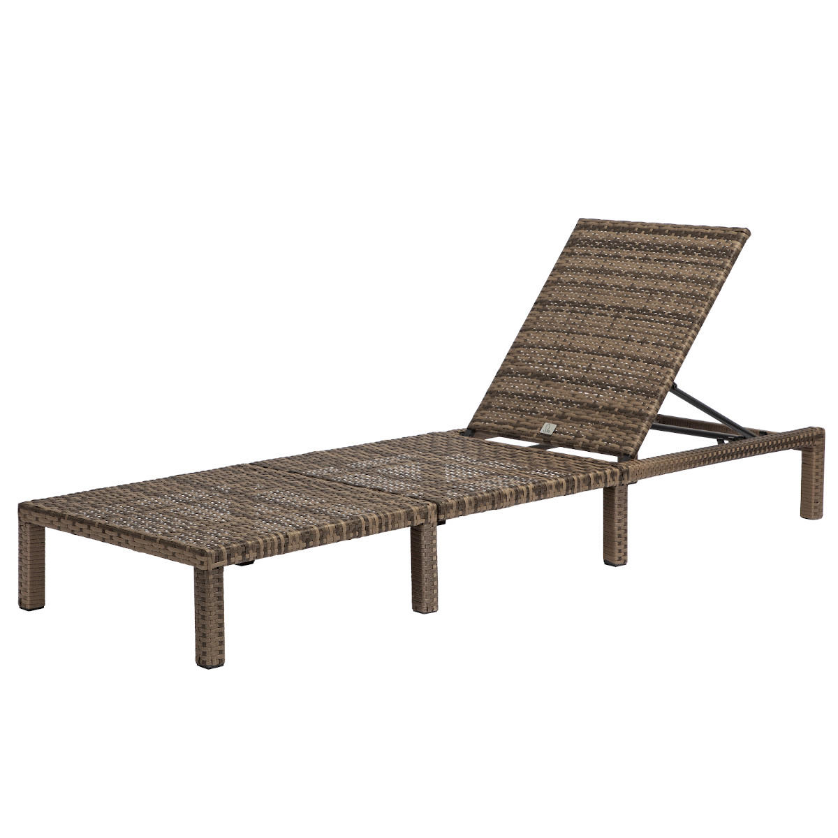 GARTENLIEGE PEACH - Braun, Kunststoff (66/22/196cm) - SVITA