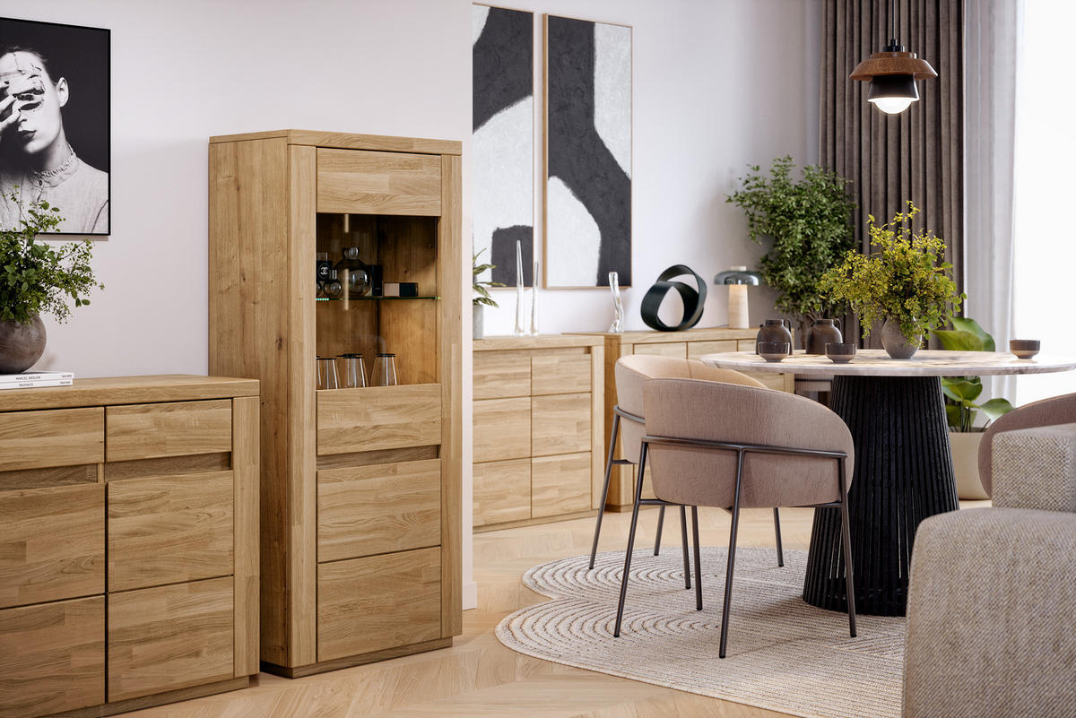 VITRINE Skagen - Eichefarben, Holz (60/144/34cm) - kiki design