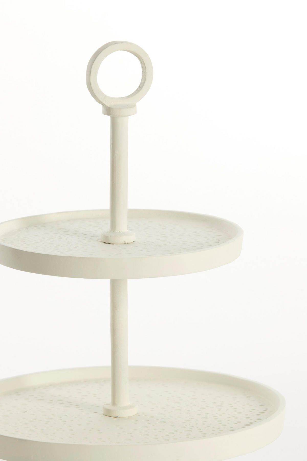 ETAGERE Lutek Weiß Ø24/37 cm - Weiß, Metall (24/37cm) - Light & Living