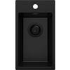 SPÜLBECKEN Riga, 2-er set Alles Schwarz 28/50 cm 1 Becken + Ablauf-Set ab 30er Unterschrank - Schwarz, Kunststoff (28/20/50cm) - Primagran