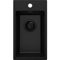 SPÜLBECKEN Riga, 2-er set Alles Schwarz 28/50 cm 1 Becken + Ablauf-Set ab 30er Unterschrank - Schwarz, Kunststoff (28/20/50cm) - Primagran