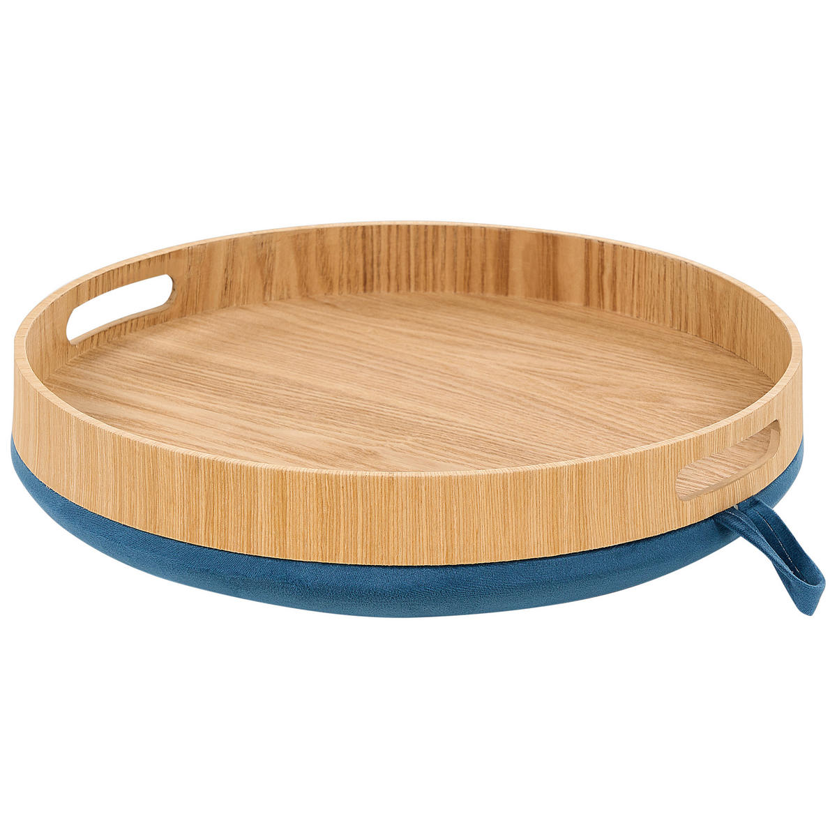 HOCKER Neely 39/39/43 cm - Blau, Textil (39/43/39cm) - Beliani