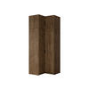 ECKKLEIDERSCHRANK Elena 2D + Schrankaufsatz - Eichefarben/Schwarz, Holzwerkstoff/Kunststoff (98/246/98cm) - MIRJAN24